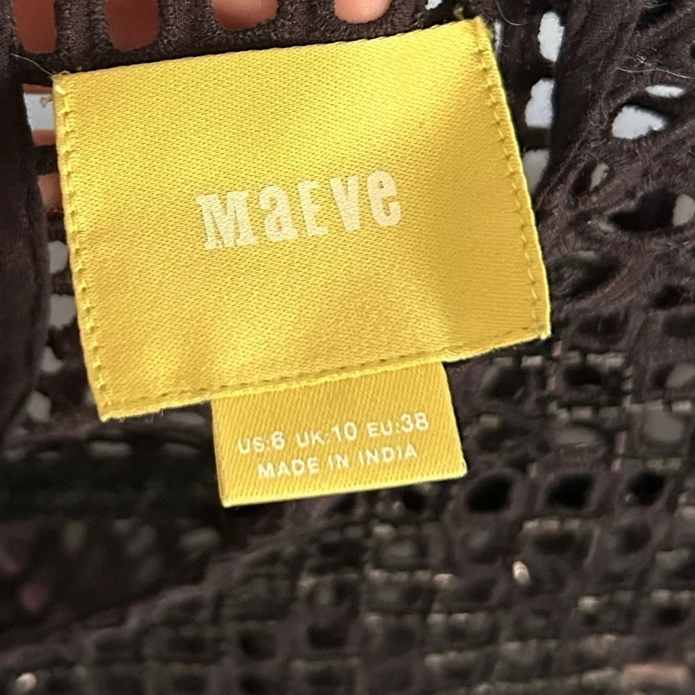 Maeve Eyelet Beaded Peplum Metallic Blouse with Wide‎ Sleeves